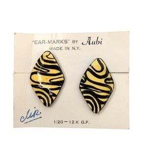 Vintage Ear-Marks by Aubi clip on costume earrings